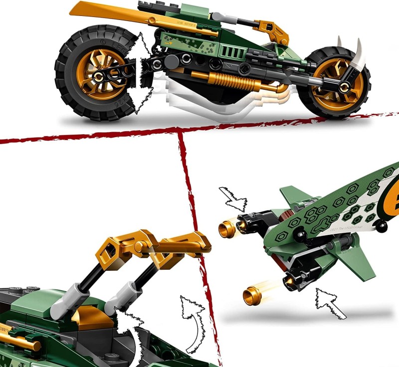 Klocki LEGO Ninjago Dżunglowy chopper Lloyda 71745