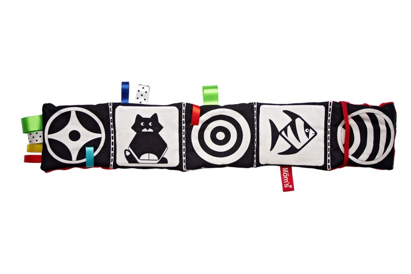 Książeczka z Lusterkiem Kontrastowa Niebieska - Mom's Care