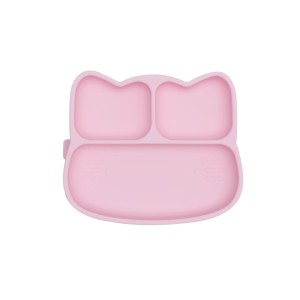 Silikonowy talerzyk z przyssawką Kotek róż - We Might Be Tiny