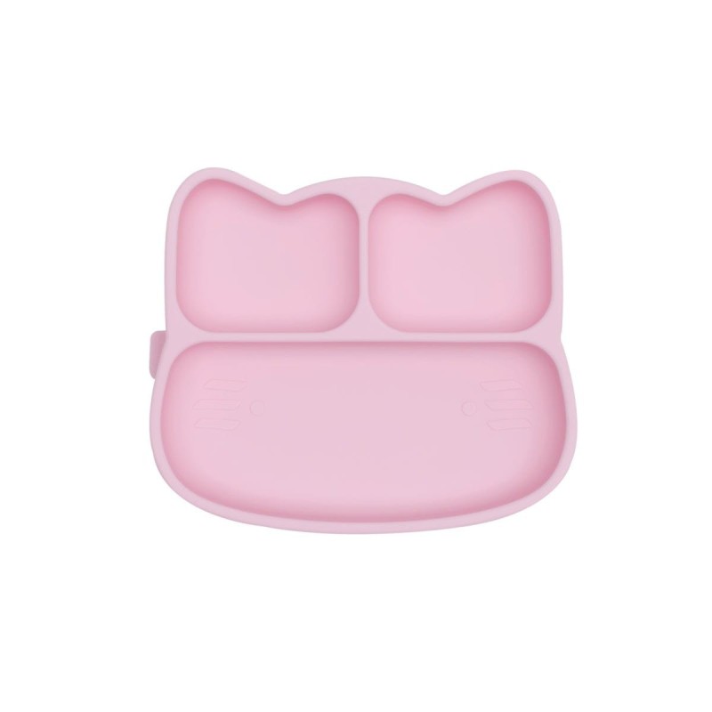 Silikonowy talerzyk z przyssawką Kotek róż - We Might Be Tiny