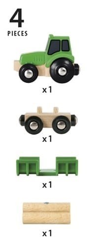 Traktor z Przyczepą i Drewnem 33799 - BRIO World