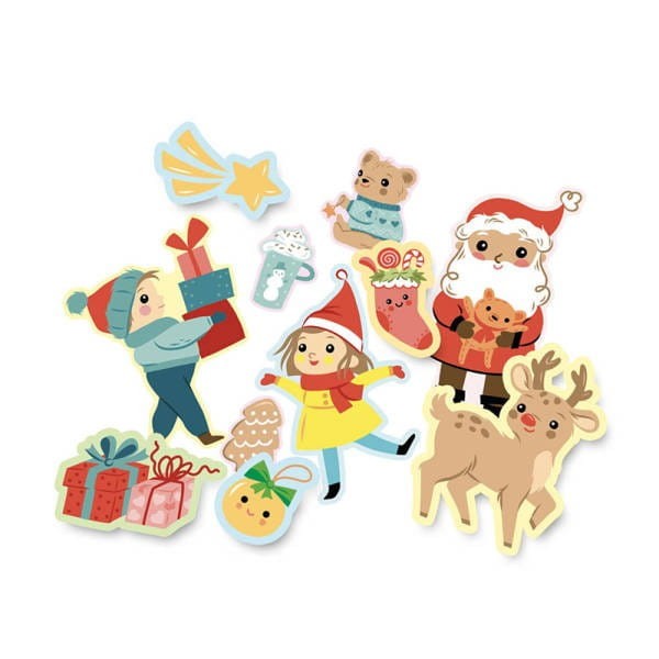 Świąteczne Naklejki dla Dzieci Noel 100 szt. - Auzou