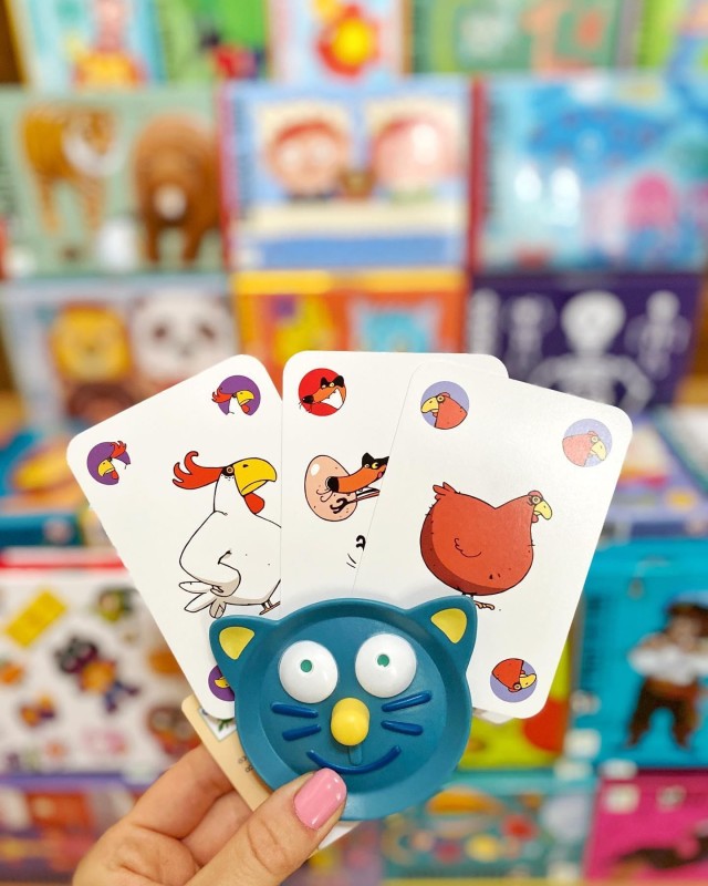 Uchwyt do trzymania kart Kotek Niebieski - Djeco