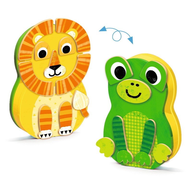 Magnetyczna Układanka w Dwustronnym Pudełku Zanimals - Djeco