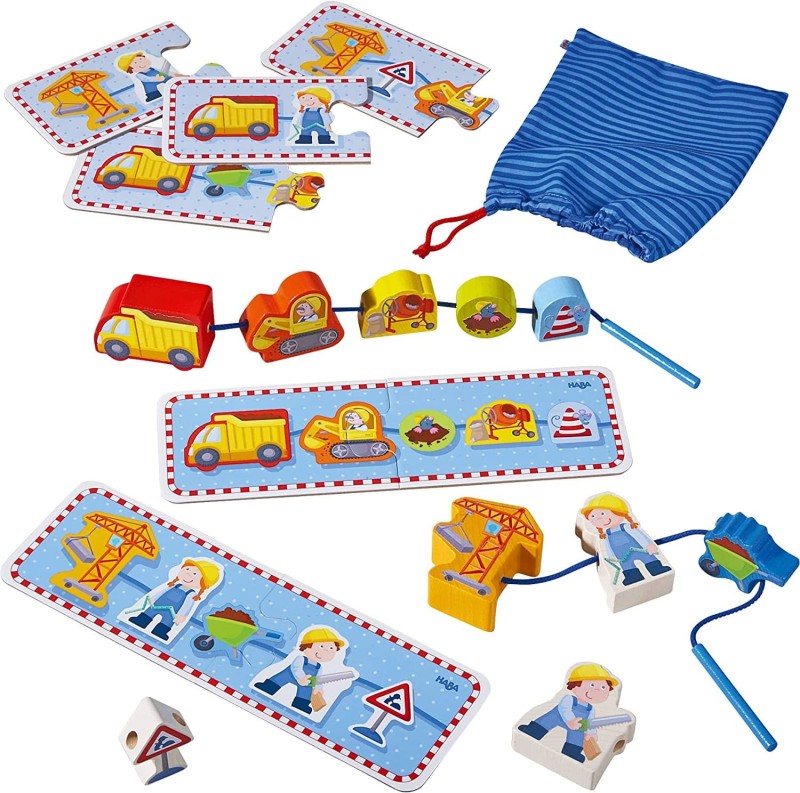 Drewniana nawlekanka Plac Budowy - Haba