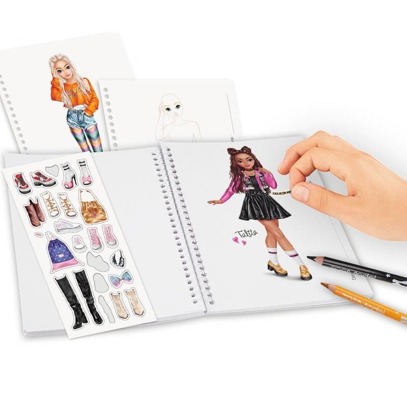 Notesik do Projektowania Mody z Naklejkami - TOPModel