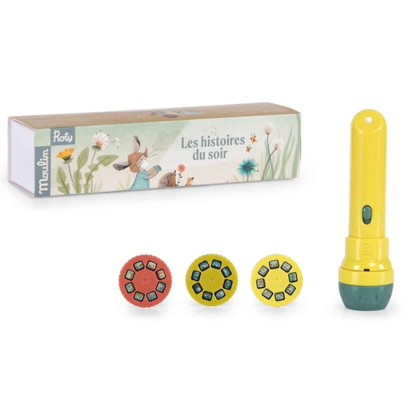 Projektor z Latarką Trzy małe Króliczki - Moulin Roty