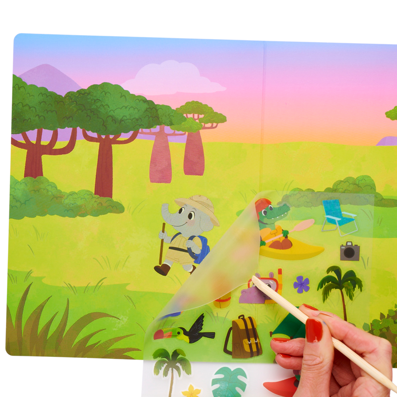 Kalkomania Obraz z Naklejek Przygoda w Dżungli - Ooly