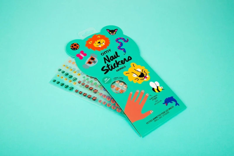 Naklejki na Paznokcie dla dzieci Zwierzaki - omy