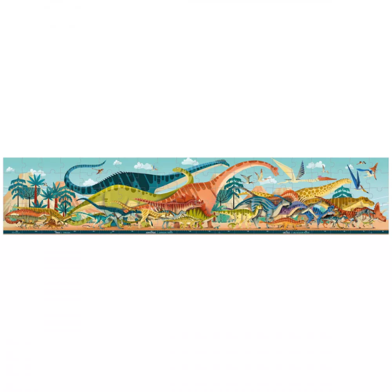 Puzzle w walizce 100 elem. Dinozaury - Janod