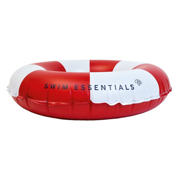 Koło Ratunkowe dla Dzieci 50 cm Paski Biało Czerwone - The Swim Essentials