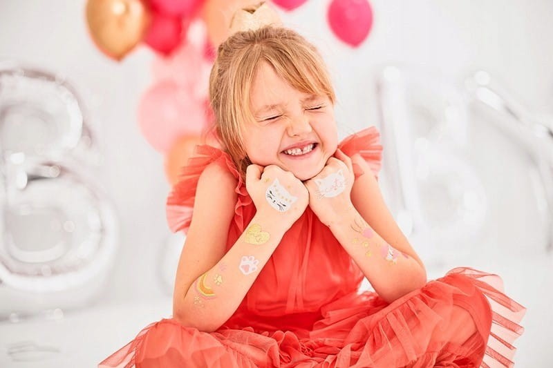 Tatuaże Dziecięce Kotki Błyszczące - PartyDeco