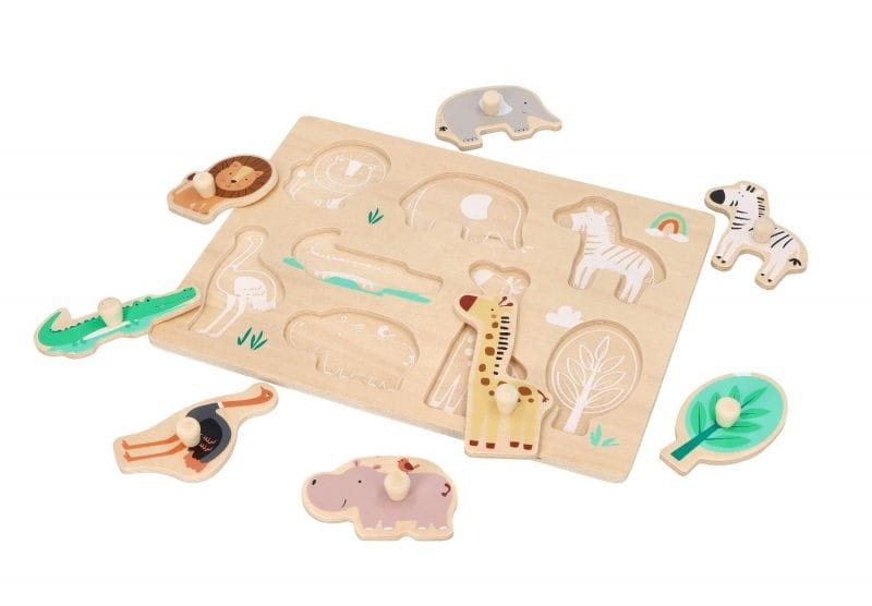 Puzzle z uchwytami Safari układanka - Adam Toys