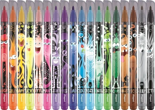 Flamastry Potworki Monster 18 kolorów - Maped