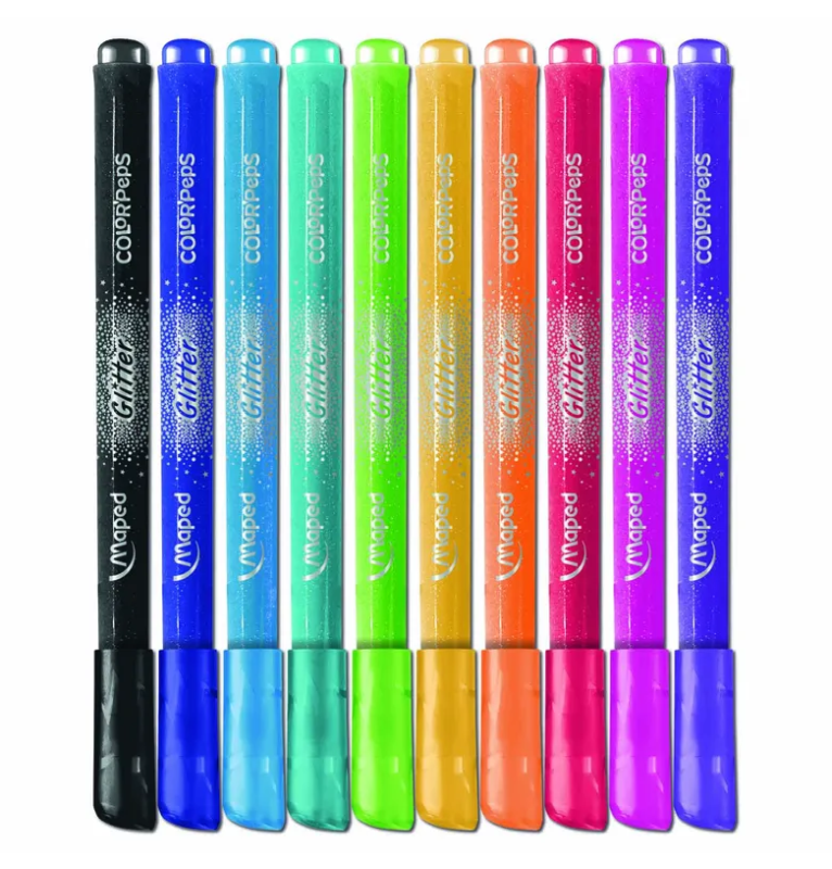 Brokatowe Pisaki 10 kolorów Glitter - Maped