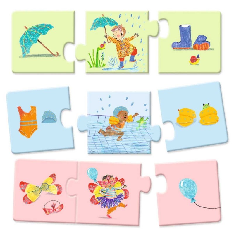 Puzzle Trzyelementowe Mój Dzień - Djeco