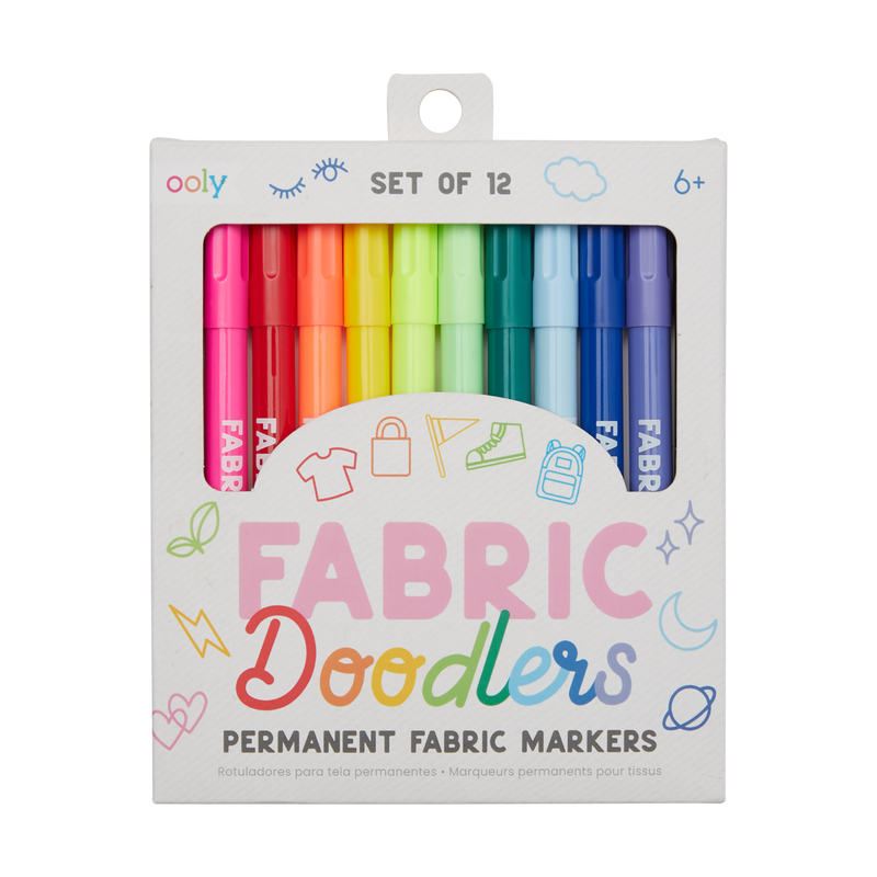 Pisaki do tkanin 12 szt. Fabric Doodlers - Ooly