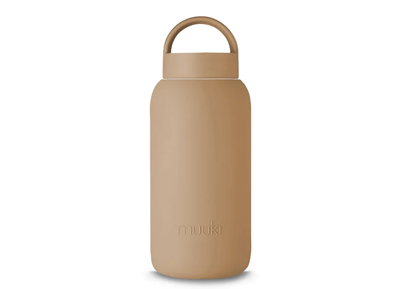 Muuki Szklana Butelka do Picia Wody z Miarką 720 ml Milk Coffee