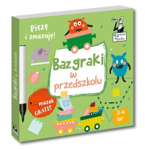 Bazgraki w przedszkolu książka + suchościeralny mazak. Zeszyt kreatywny. Kapitan Nauka