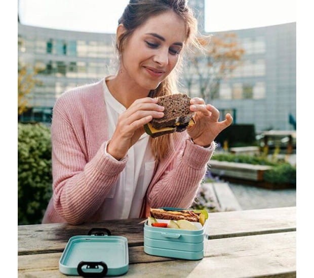 Śniadaniówka z Przegródkami i Widelcem Bento nordic sage - Mepal