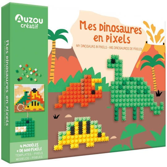 Dinozaury Pikselowy Zestaw Kreatywny - Auzou