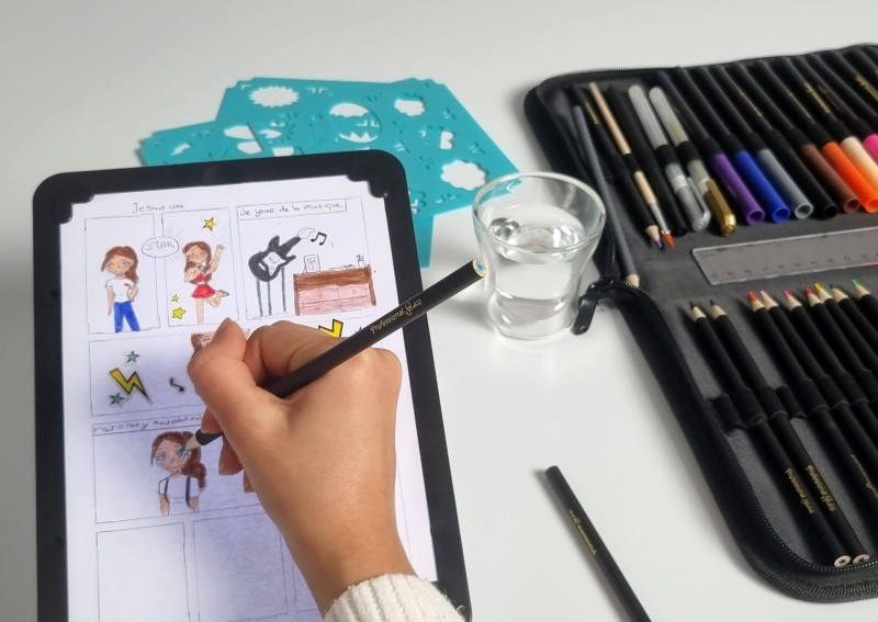 Tablet dla Dzieci do Rysowania Podświetlany 3w1 Buki