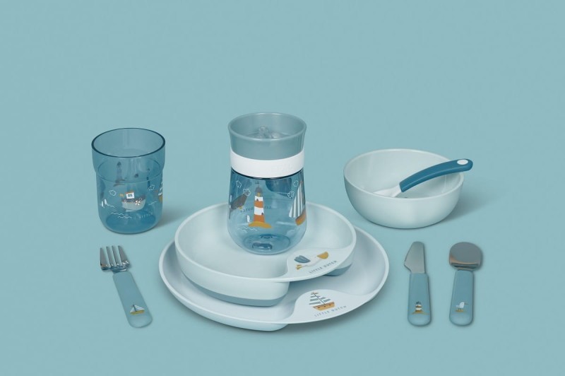 Talerzyk z wysokim Brzegiem Mio Mepal błękitny - Little Dutch