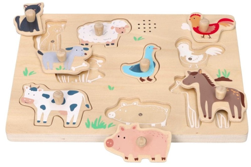 Układanka Dźwiękowa Zwierzęta Wiejskie - Adam Toys