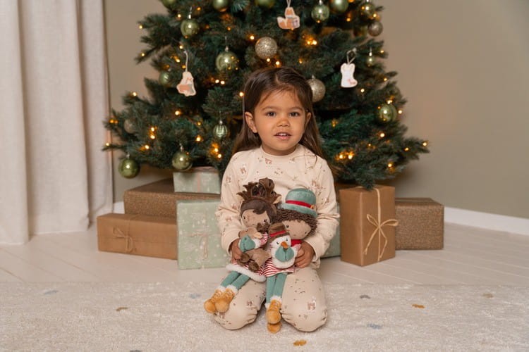 Świąteczna Lalka Chłopiec Jake z Bałwankiem - Little Dutch