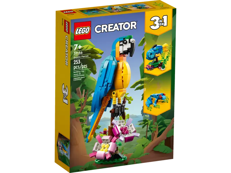Lego Creator 3 w 1 Egzotyczna papuga 31136