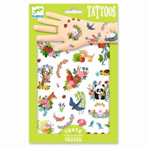 Tatuaże Dziecięce Kwiaty Zwierzęta - Djeco