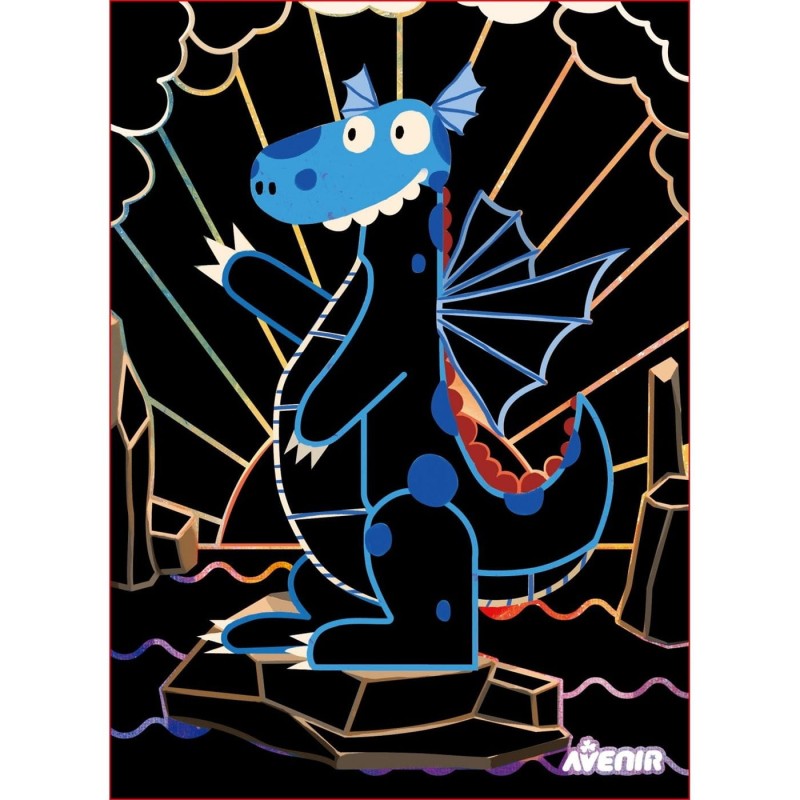Kolorowe Wydrapywanki Smoki 4 szt. Scratch Art - Avenir