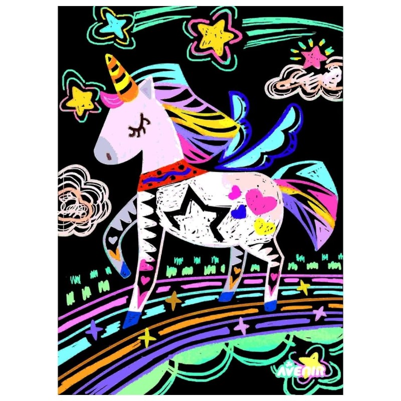 Jednorożce Wydrapywanki dla Dzieci 4 szt. Scratch - Avenir