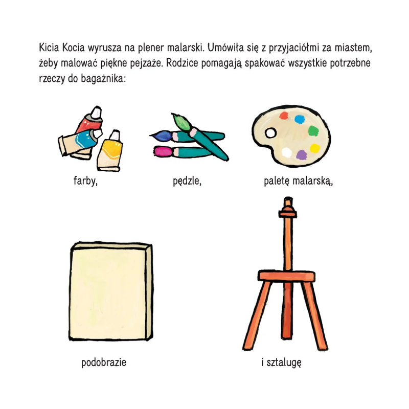 Kicia Kocia na plenerze - Książeczka dla dzieci