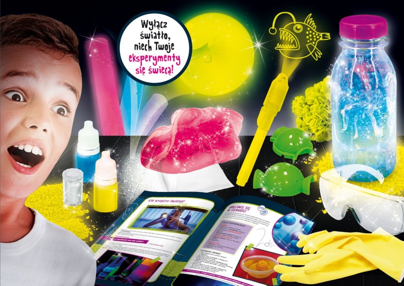 Laboratorium Ciemność  Fluorescencyjne Eksperymenty - Lisciani