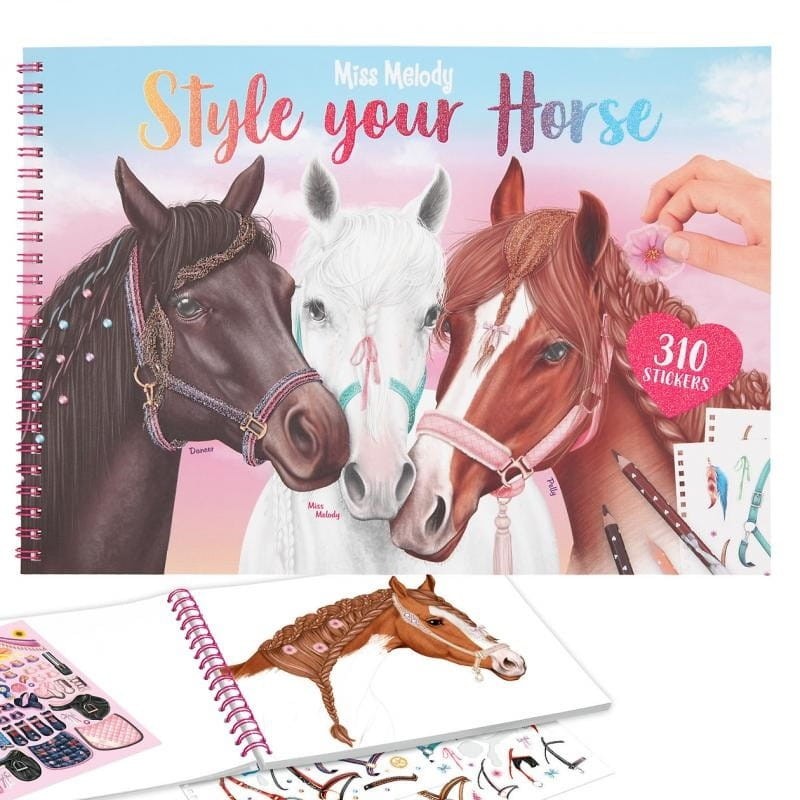 Kolorowanka z Naklejkami Konie Style Your Horse - Miss Melody