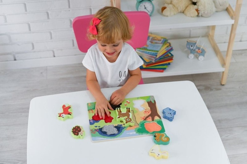 Sensoryczna Układanka Dotykowa Zwierzęta Adam Toys