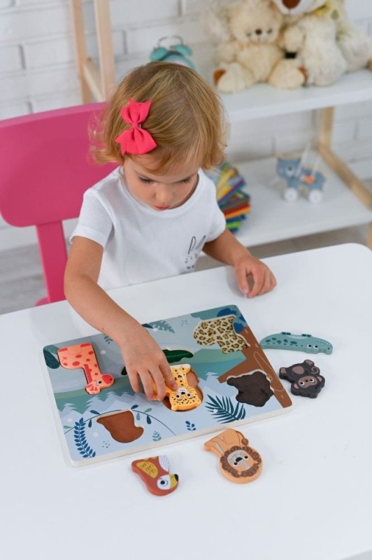 Sensoryczna Układanka Dotykowa Zwierzęta Safari Adam Toys