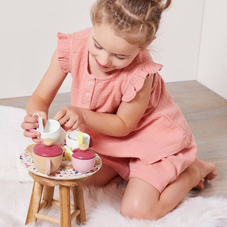 Drewniany serwis do herbaty Twist - Tea Set Janod