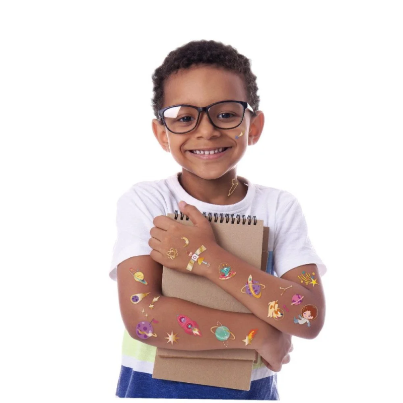 Tatuaże dla dzieci Kosmos Błyszczące 53 szt. - Avenir