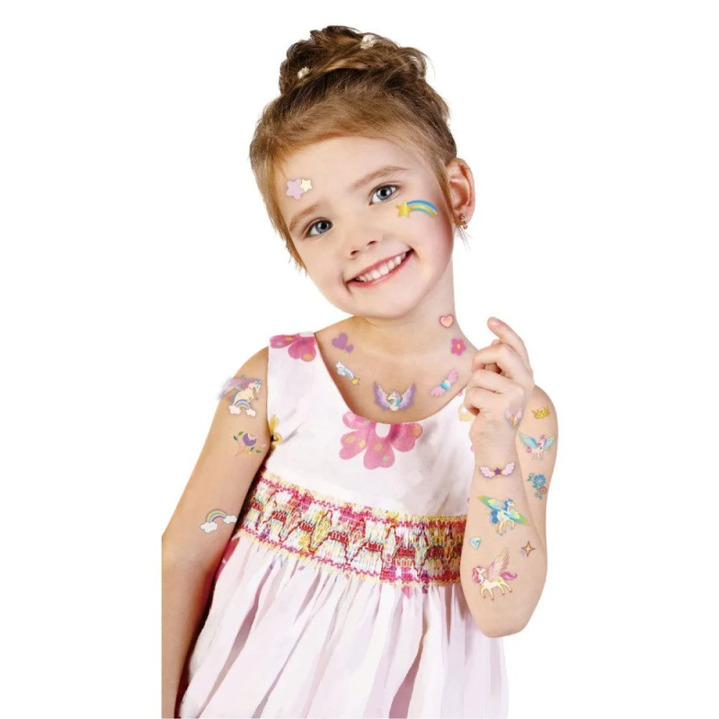 Tatuaże dla dzieci Jednorożce błyszczące 52 szt. - Avenir