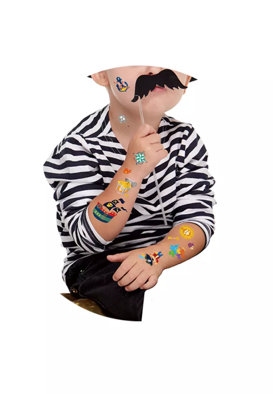 Tatuaże dla dzieci Piraci Błyszczące 52 szt. - Avenir