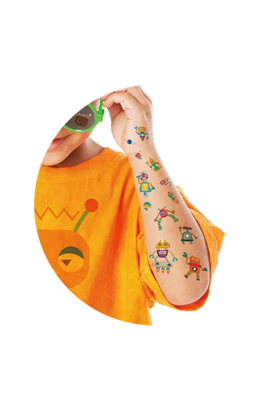 Tatuaże dla dzieci Roboty 50 szt. Błyszczące - Avenir