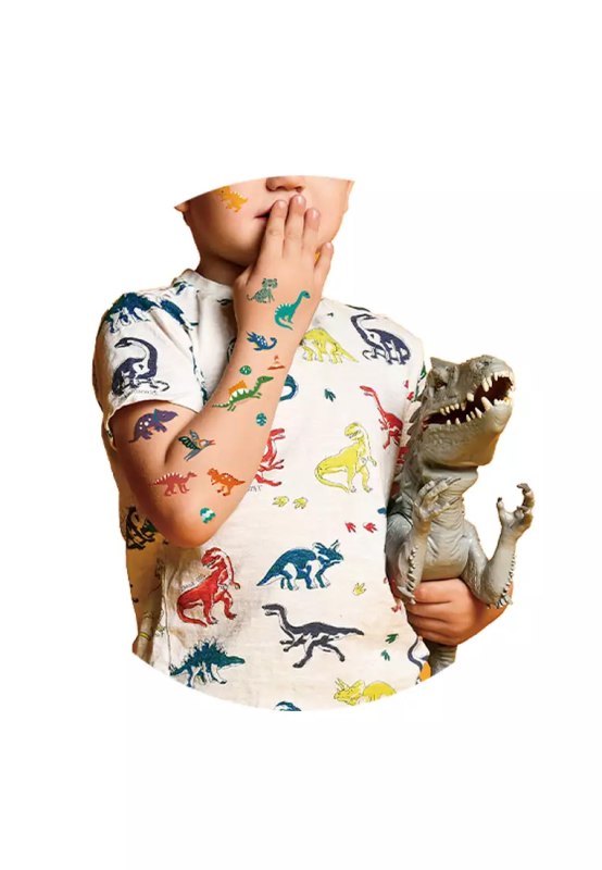 Tatuaże dla dzieci Dinozaury Błyszczące 52 szt. - Avenir