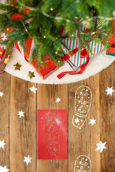Ślady Butów Mikołaja 3 Szablony - PartyDeco