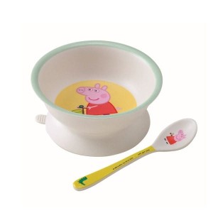 Miseczka dla dzieci z przyssawką i łyżką Świnka Peppa - Petit Jour Paris