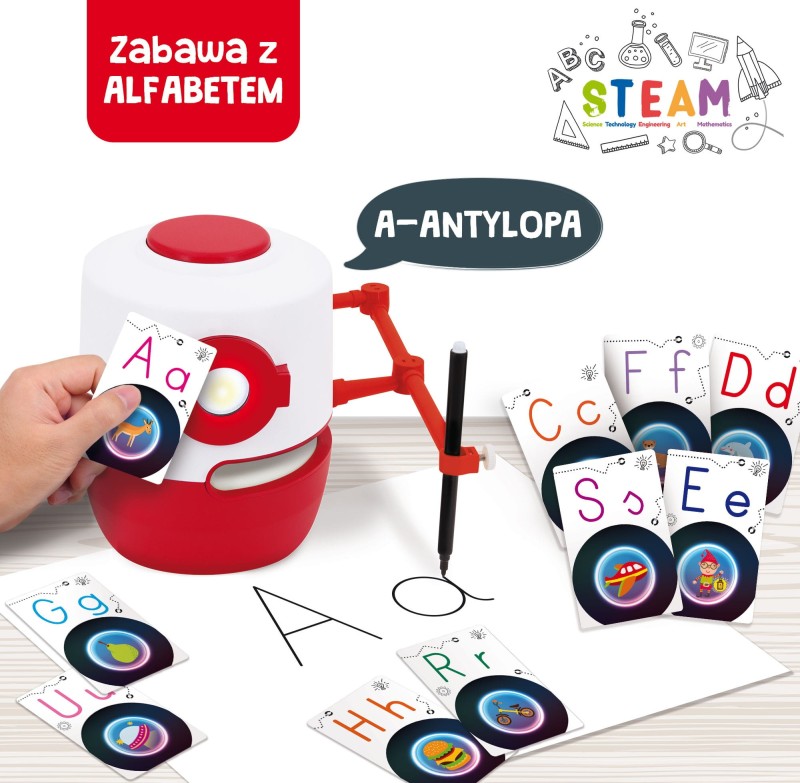 Step robot edukacyjny, mówi pisze rysuje