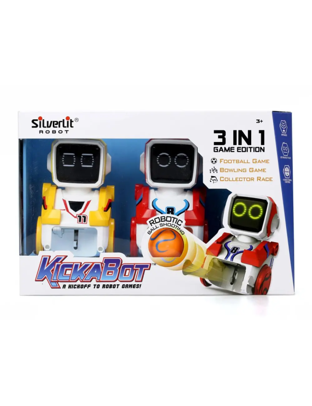 Roboty grające w piłkę i kręgle 3w1 Kickabot Silverlit Dumel