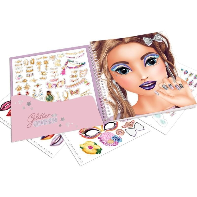Ozdabianie Twarzy Notes z Naklejkami Face GLITTER QUEEN - TOPModel