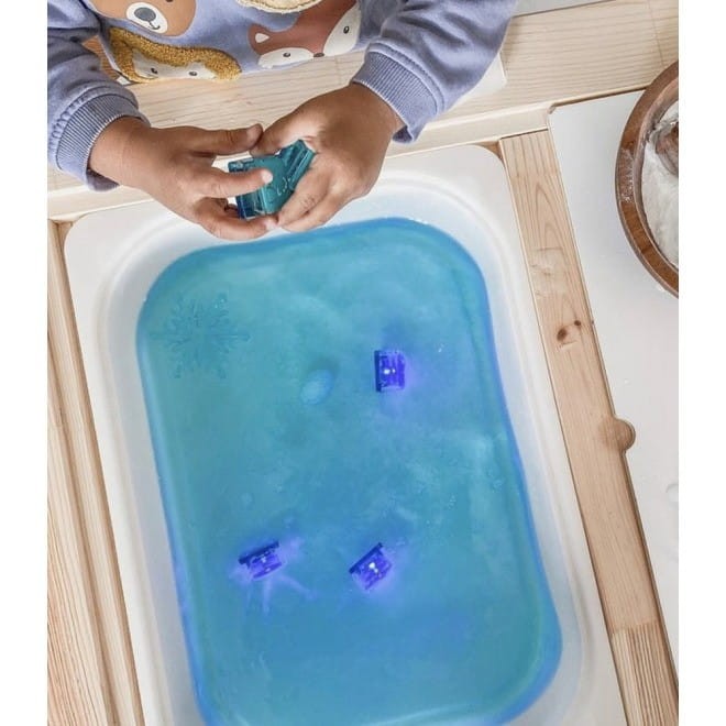 Glo Pals Kostki LED świecące w Wodzie na Niebiesko 4 sztuki